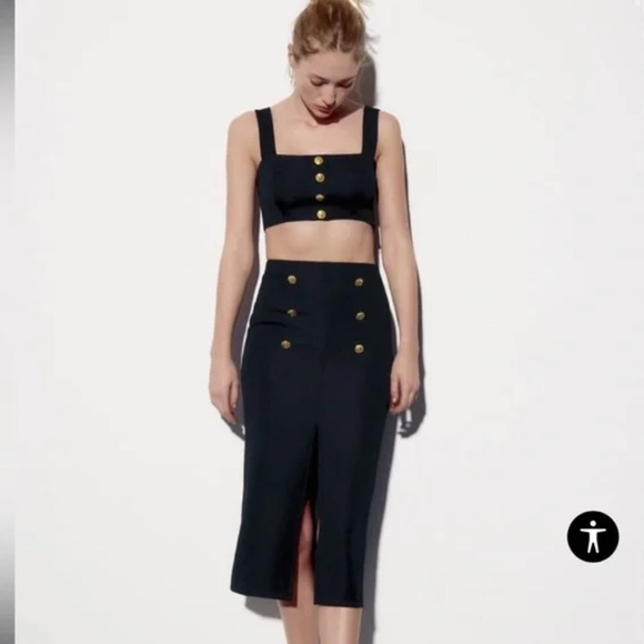 Black Button-Front co-ord set - Picture 5 of 6